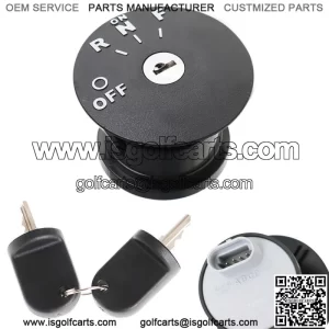 Ignition Key Switch & 2 Keys for 48V RXV EZGO Electric Golf Cart 2008 & Up