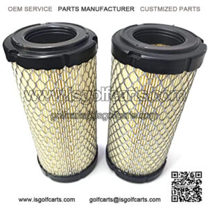 (2 Pack) Air filter for Club Car EZGO TXT Workhorse RXV Precedent gas Golf cart 1025582-01,28463G01, 11017, FIL-0020