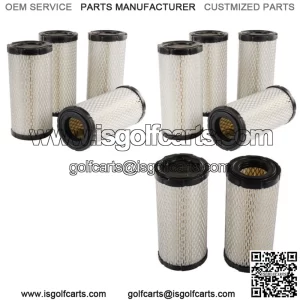 PACK OF 10 GOLF CART AIR FILTER FOR CLUB CAR PRECEDENT & EZGO TXT WORKHORSE RXV