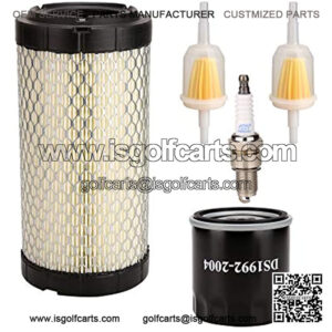Golf Cart Tune Up Kit for Club Car Precedent 2004 up Gas Models with FE350 Kawasaki Motor, Include Air Filter Oil Filter Fuel Filter Spark Plug, Engine Maintenance Kit for Club Car Precedent