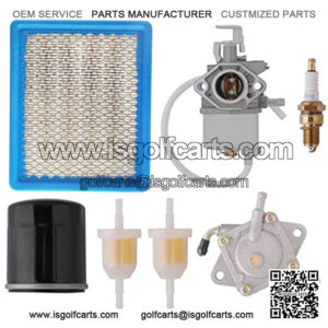 Club Car Tune Up Kit for Compatible with Golf Cart DS Gas 1992-2004 with 1016478 Carburetor, 1016467 Oil Filter, 1025582 Air Filter, Fuel Pump, Fuel Filter, Spark Plug Replacement Club Car DS