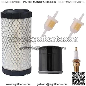 Club Car Tune Up Kit for Compatible with Club Car Precedent 2004-UP with Air Filter, 1016467 Oil Filter, Inline Fuel Filter, Spark Plug Replacement Precedent 350cc Compatible with Kawasaki Engine