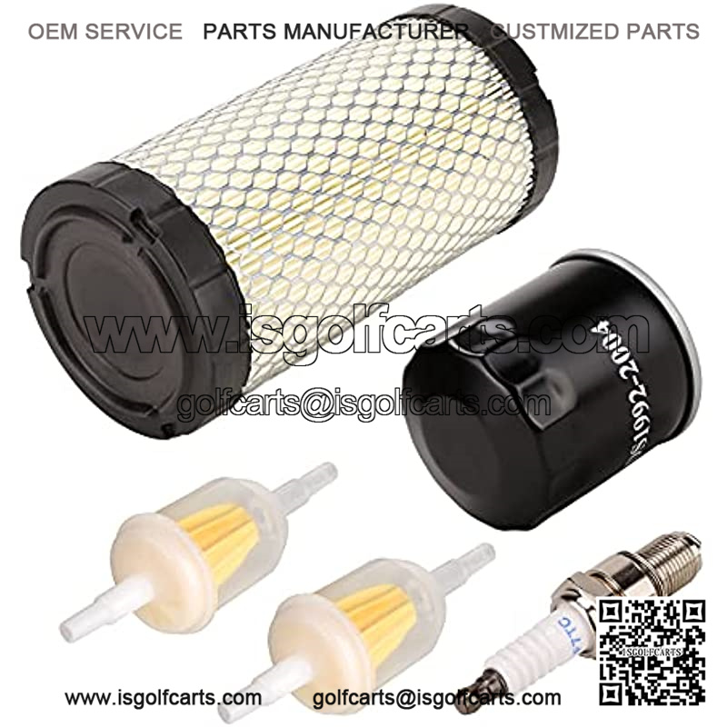 Golf Cart Tune Up Kit for Club Car Precedent 2004-2015 Gas Models, Air Filter 102558201 Oil Filter 1016467 Fuel Filter 102003201 Spark Plug BPR2ES - Image 2