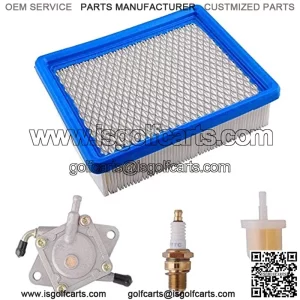 Podoy Club Car Tune Up Kit 1025582 Air Filter Spark Plug with Fuel Filter 1014523 Fuel Pump for Compatible with Golf Cart DS Gas 1992-2004 1015426 4-Cycle