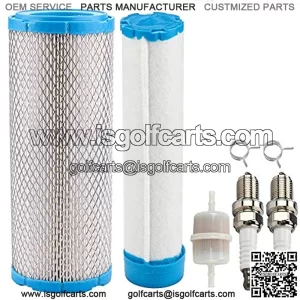 25 083 04-S 11013-7044 Air Filter with Pre Clenaer Fuel Filter Spark Plug for Kawasaki FX651V FX691V FX730V FX751V FX801V FX850V FX1000V 4 Cycle Enine