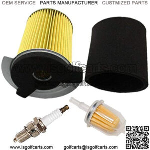 Air Filter Pre-Filter with Spark Plug Fuel Filter Tune Up kit Replacement forYamaha G1 2 Cycle 1978-1989 Gas Golf Cart and G14 4 Cycle 1995-1996 Gas Golf Cart Replace J10-14417-00 JF7-14450-01