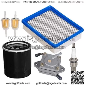 Air Filter 1015426 with Fuel Pump 1014523 Oil Filter 1016467 Spark Plug Fuel Filter Kit Compatible with Club Car 4-cycle DS Gas Golf Cart Models 1992-Up 290FE 350FE Engine