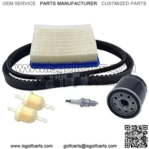 Tune Up Kit Compatible On 1997-2003 Club Car Carryall II - Drive Belt, Starter Belt, Air Filter, Oil Filter, Spark Plug
