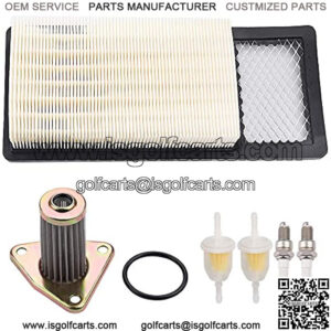 Tvent 72368G01 Air Filter w 26591G01 Oil Filter Replacement for EZGO TXT Medalist 4 Cycle 295cc 350cc Golf Cart 1994-2005 with 72084-G01 Fuel Filter Spark Plug
