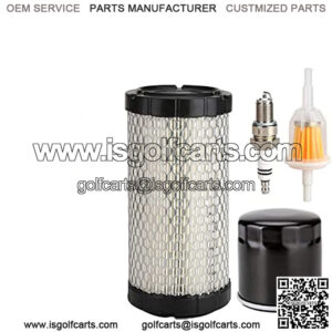 Golf Cart Tune Up Kit for 2008 up EZGO TXT RXV Gas Models with Kawasaki 13.5 hp Engines with Air Filter Oil Filter Fuel Filter Spark Plug,Engine Maintenance Kit for E-Z-GO