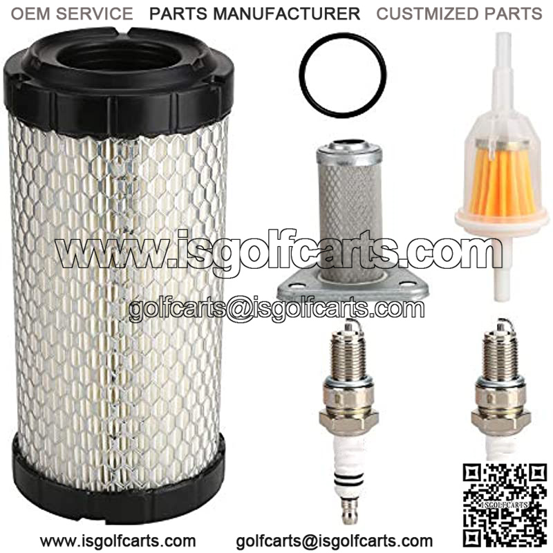 Golf Cart Tune Up Kit for EZGO TXT 2005-2009 w/MCI Motor, EZGO RXV 2008-up w/Robbins Engine, EZGO ST350 Workhorse 1996-up Gas Vehicles, Air Filter Oil Filter Fuel Filter Spark Plug - Image 2