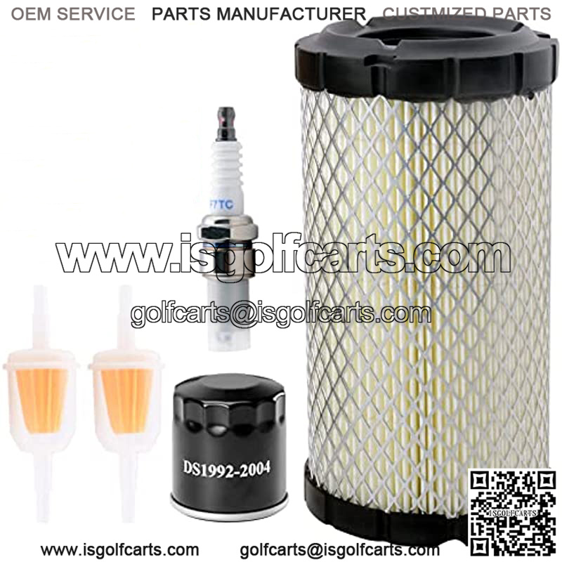 Golf Cart Tune Up Kit for Club Car Precedent 2004-up Gas Models with FE350 Kawasaki Motor, Includes Spark Plug, Air Filter, Oil Filter, Fuel Filter