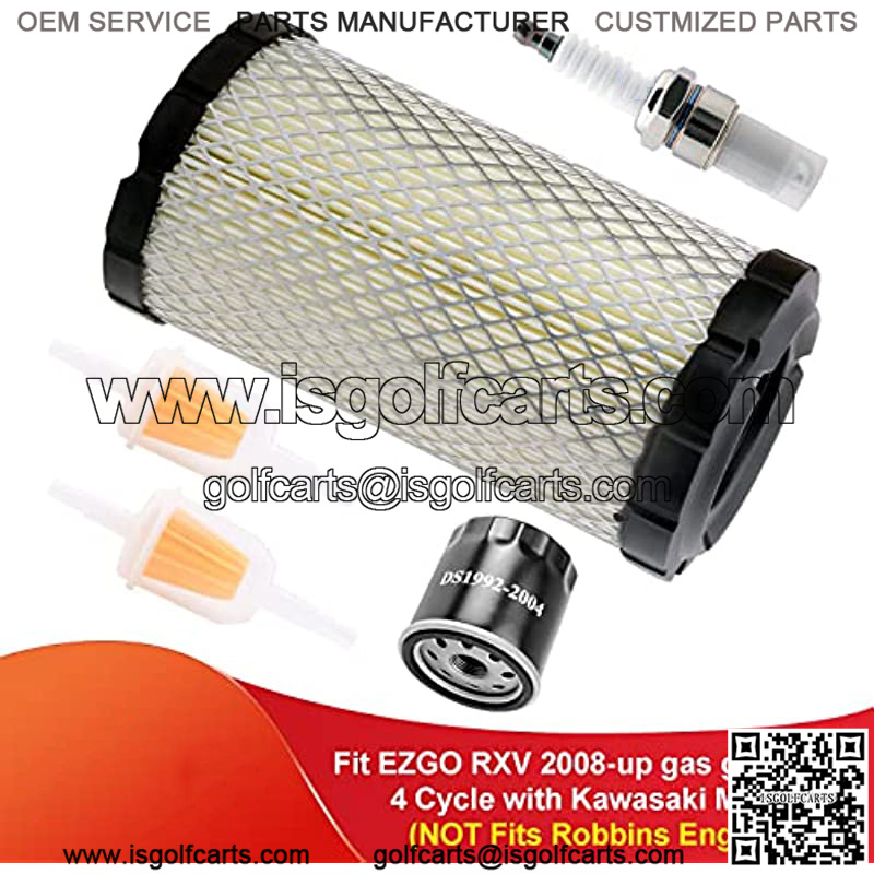 Golf Cart Tune Up Kit for Club Car Precedent 2004-up Gas Models with FE350 Kawasaki Motor, Includes Spark Plug, Air Filter, Oil Filter, Fuel Filter - Image 3