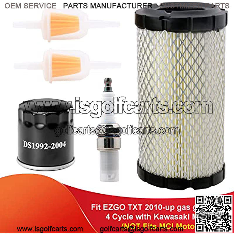 Golf Cart Tune Up Kit for Club Car Precedent 2004-up Gas Models with FE350 Kawasaki Motor, Includes Spark Plug, Air Filter, Oil Filter, Fuel Filter - Image 4