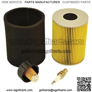 Yamaha G2,G9,G8,G11 Gas Golf Cart Tune Up Kit Air/ Fuel Filters, NGK Spark Plug