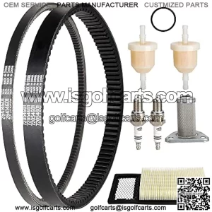 Golf Cart EZGO Tune Up Kit w/Drive Belt & Starter Gen.Belt for EZGO TXT Medalist 1994-2005 with 295/350cc 4 Cycle Robins Motor