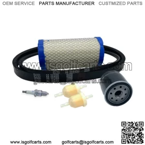 Tune Up Kit For 04-15 Club Car Precedent - Belts, Air + Oil Filter, Spark Plugs
