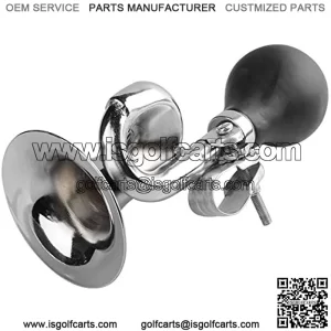 GolfYoo Golf Cart Accessories Old Fashion Chrome Bugle Horn Fits for Club Car Yamaha EZ-GO EZ GO