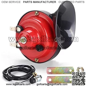Universal 12 Volt Golf Cart Horn Kit for EZGO, Club Car, Yamaha, Floor Mount Button