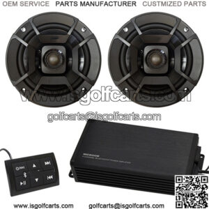 Boss 4x100 Watt Marine Grade Amp and Polk 5.25" Speakers Bluetooth Audio Package