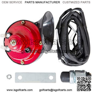 12V Universal Golf Cart Horn Kit with Floor Mount Button for Club Car, EZGO, Yamaha, UTV, ATV, Boat