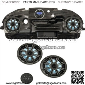 Deluxe Greywood Dash with Kicker Audio System for Club Car Precedent Golf Cart