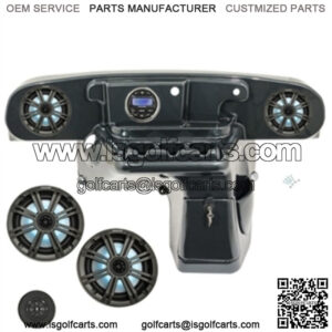 Kicker Audio System W/Carbon Fiber Deluxe Dash for EZGO TXT Golf Cart 1994-Up