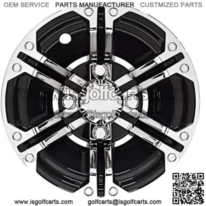 Wheel Cover, Set of 4, 10" Daytona Chrome with Black