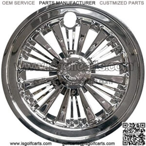 (4) 8" Chrome Wheel Covers Golf Cart EZ-GO, Club Car
