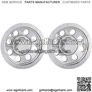 Set of 2 - QT8CHB-x2, 8" ABS Chrome Plated Wheel Cover, HUB Cap for 8" Wheels