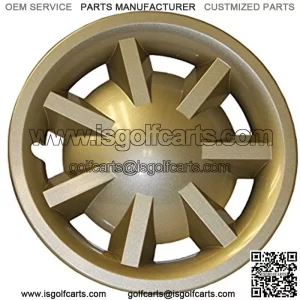 EZGO Metallic Gold Hubcap Assembly for RXV without Logo, 8-Feet