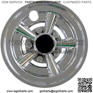 Golf Cart Wheel Covers Style Chrome Set of 4 Hubcaps