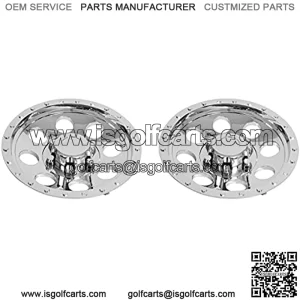 Set of 2 - QT12CHB-x2, 12" ABS Chrome Plated Wheel Cover, HUB Cap for 12" Wheels