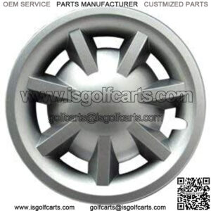 Replacement For Ezgo/Cushman/Textron 8 Inches Metallic Silver Hubcap For Electric Txt Freedom 2015 Golf Cart