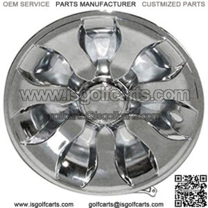 8" Chrome Driver Golf Cart Hub Caps - Each