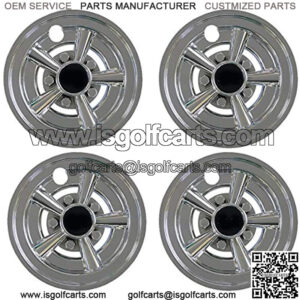 NEW 8" Golf Cart Hub Cap Wheel Cover Chrome Hubcaps