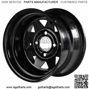 10" Black Steel Wheels with Lifted Tire Options Combo