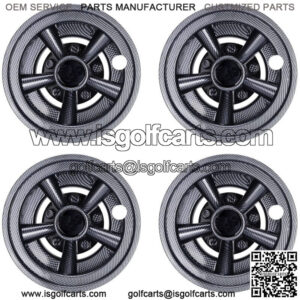 Carbon Fiber 8 Inch Golf Cart Wheel Covers Hub Caps for EZGO Club Car Yamaha 4pc