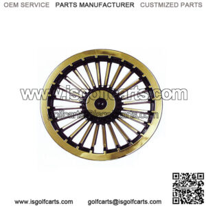 Gold 8" Golf Cart Hub Caps  - EZGO, CLUB CAR, YAMAHA Set of 4 Wheel Covers NEW