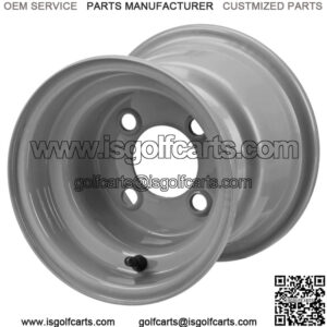 Revenge 8" Gray Steel Golf Cart Wheel (No Offset)