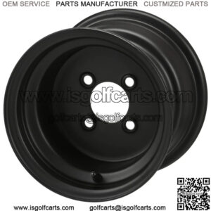 Revenge 10x7 Black Steel Golf Cart Wheel 3:4 Offset