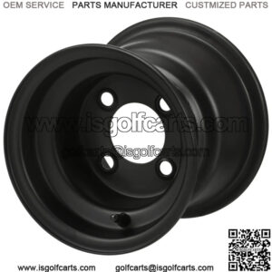 Revenge 8x7 Black Steel Golf Cart Wheel 3:4 Offset