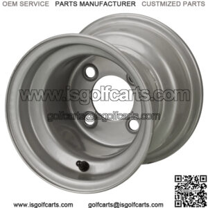 Revenge 8x7 Silver Steel Golf Cart Wheel 3:4 Offset