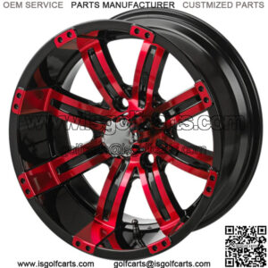 Revenge 14x7 Casino Black & Red Golf Cart Wheel 3:4 Offset