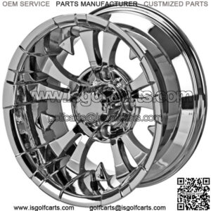 Revenge 10x7 Warlock Mirror Golf Cart Wheel 3:4 Offset