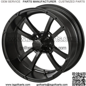 Revenge 15x7 Maltese Matte Black Golf Cart Wheel 3:4 Offset