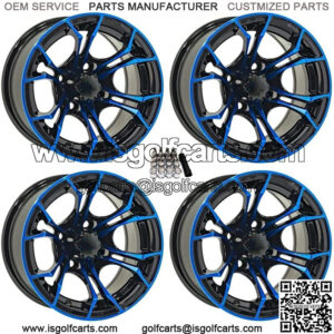 12" Golf Cart Wheels/Rims Blue