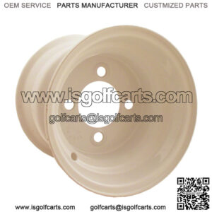 1 Golf Cart Steel Wheel Yamaha Ivory Finish 8x7 Centered Offset