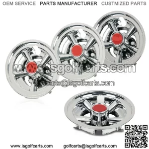 8 Inch Golf Cart Wheel Covers Hub Caps Fit For EZGO Club Car Yamaha,Set of 4pcs
