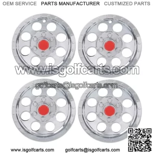 4Pcs Golf Cart 10" Silver Wheel Cover Hub Caps Fit For EZGO Club Car and Yamaha